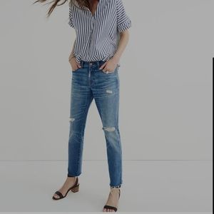 Madewell high rise‎ slim boyfriend jeans